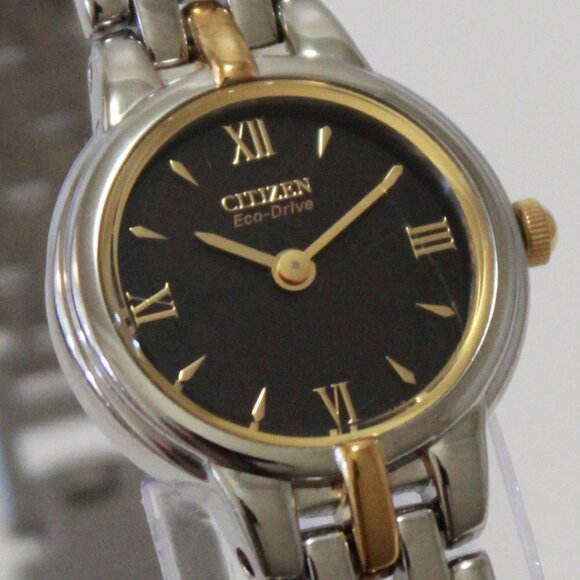 Eco Drive Ladies Silhouette Two Tone Watch 21mm - Picture 8 of 11